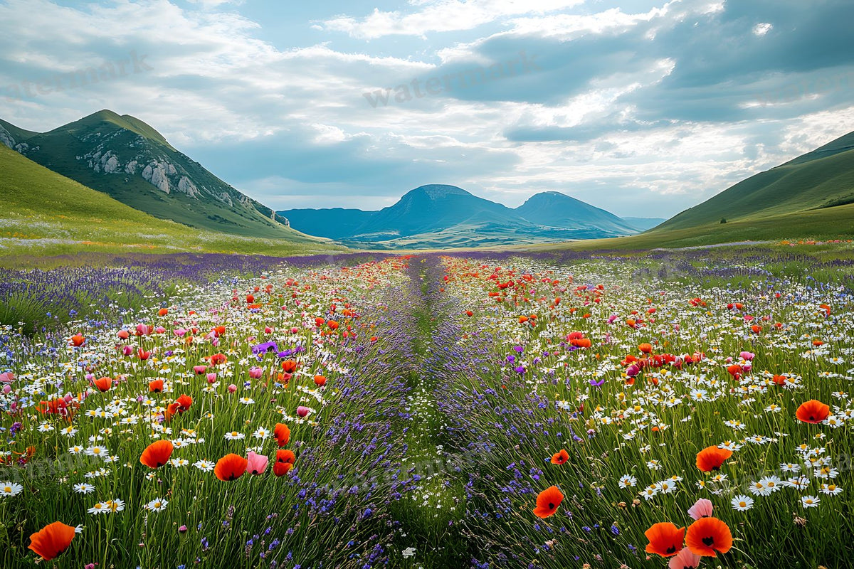 Meadow Bliss digital photo backdrop for photo editing, preview 27