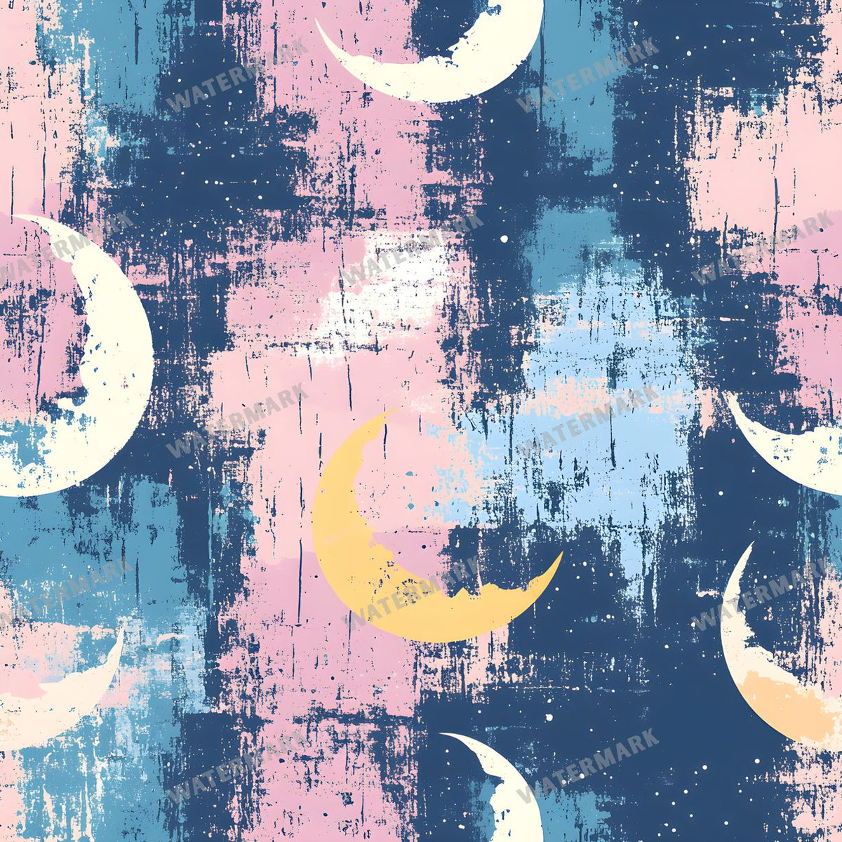 Moon seamless pattern digital paper, repeating design 28