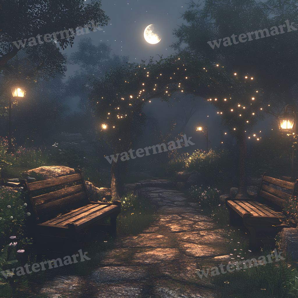 Moonlit Clearing Backdrop Images