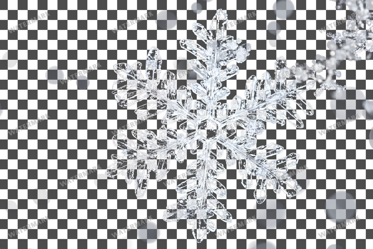 Snowflake Flurry Overlay Swirling Flakes
