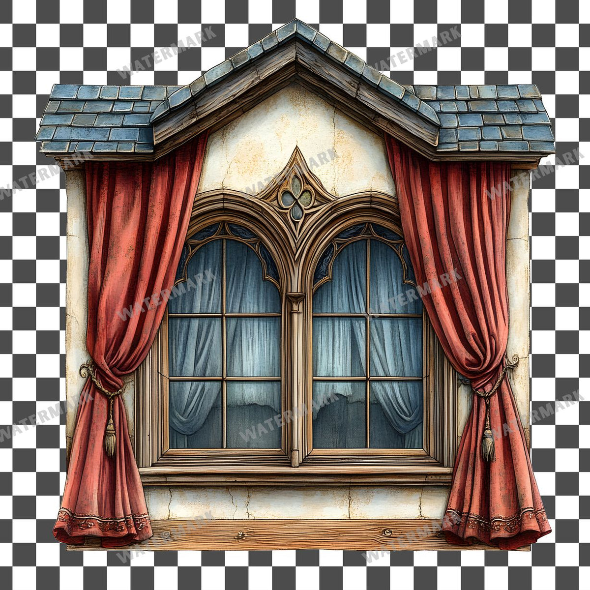 Window Vintage Style Clipart Pngs