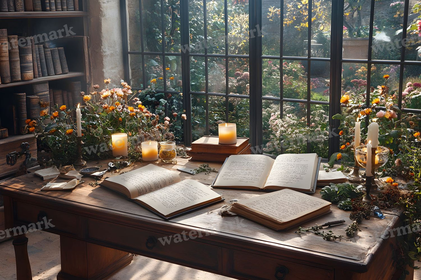 Witch’Study Desk Backdrop Images
