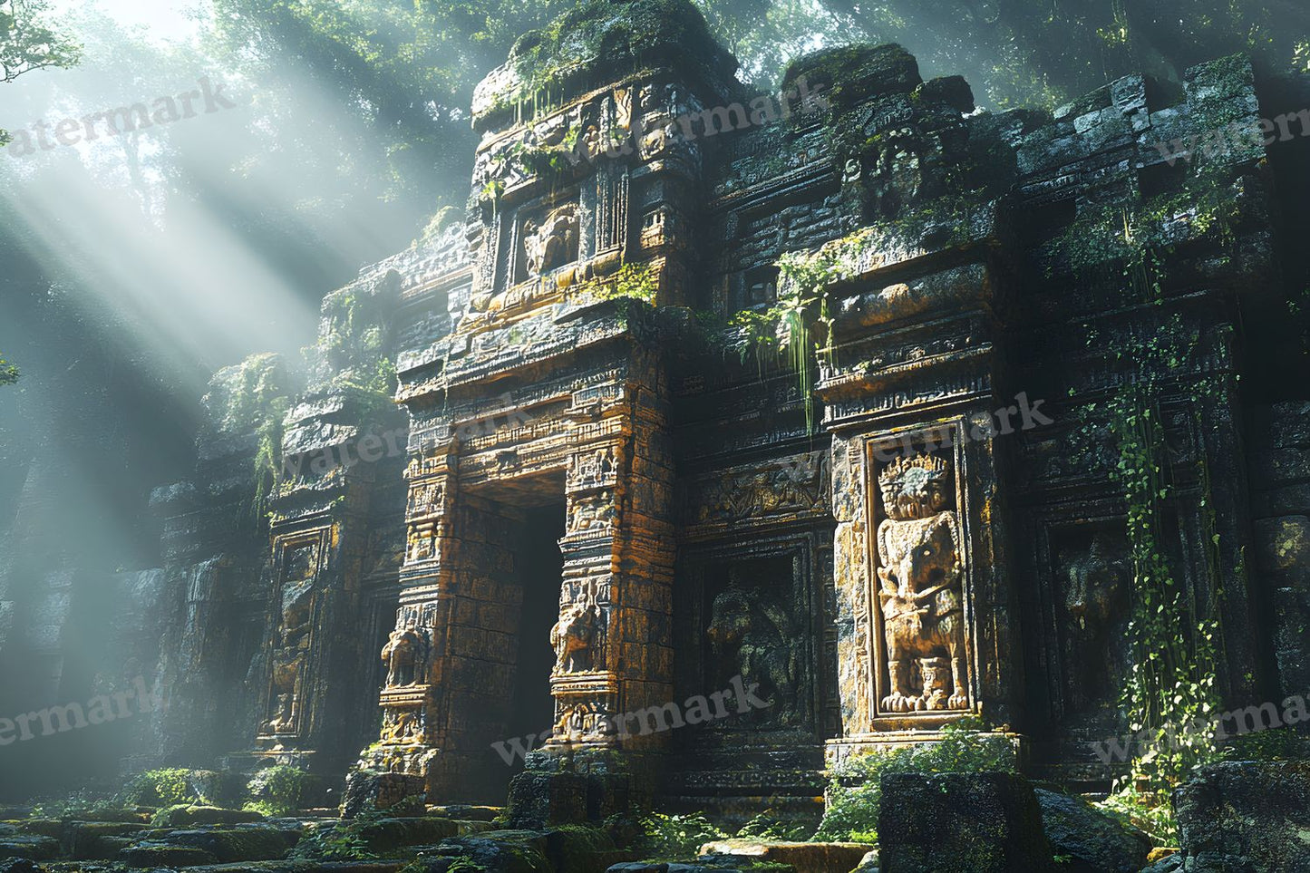 Amazonian Temple Ruins Backdrop Images
