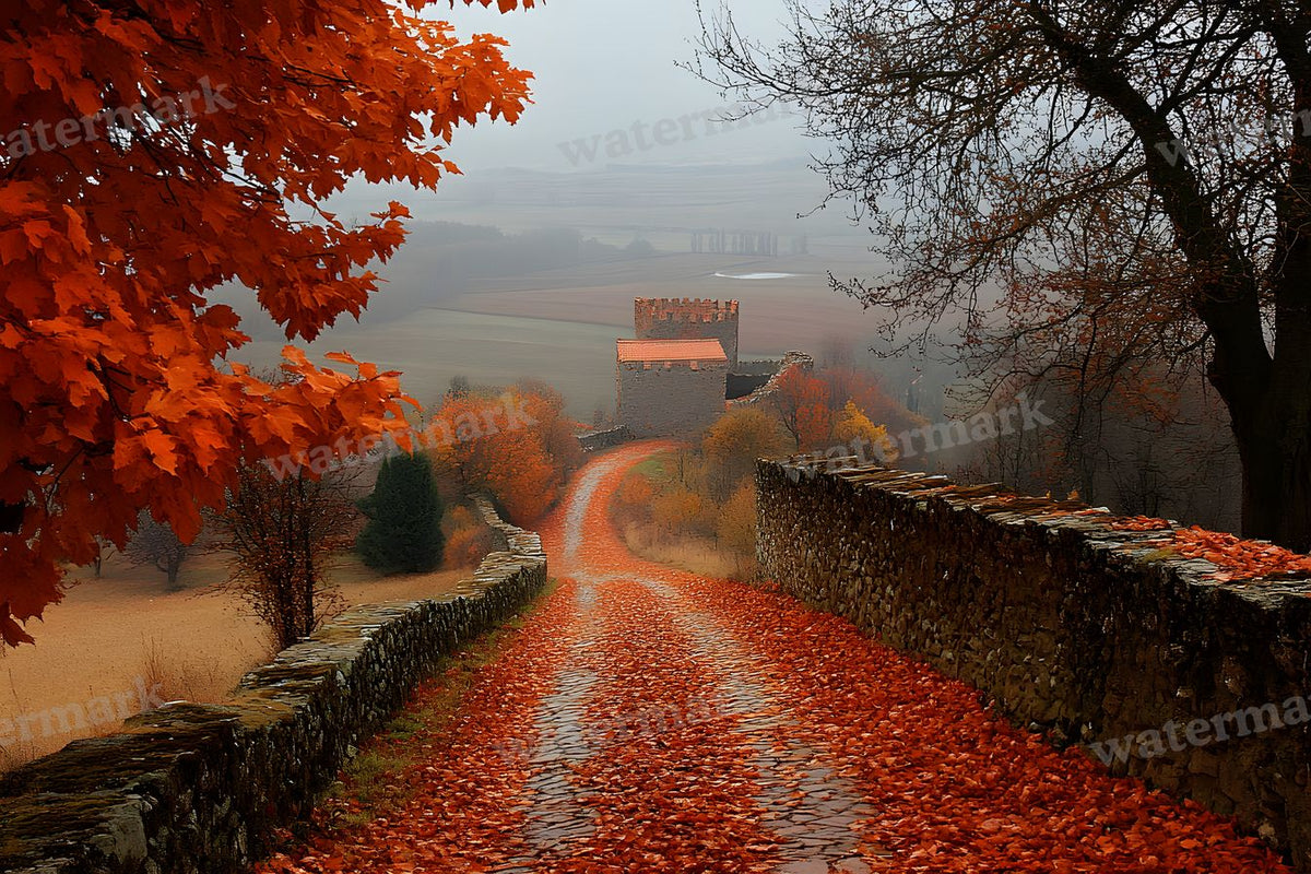 Autumn Castle Wallpov Backdrop Images