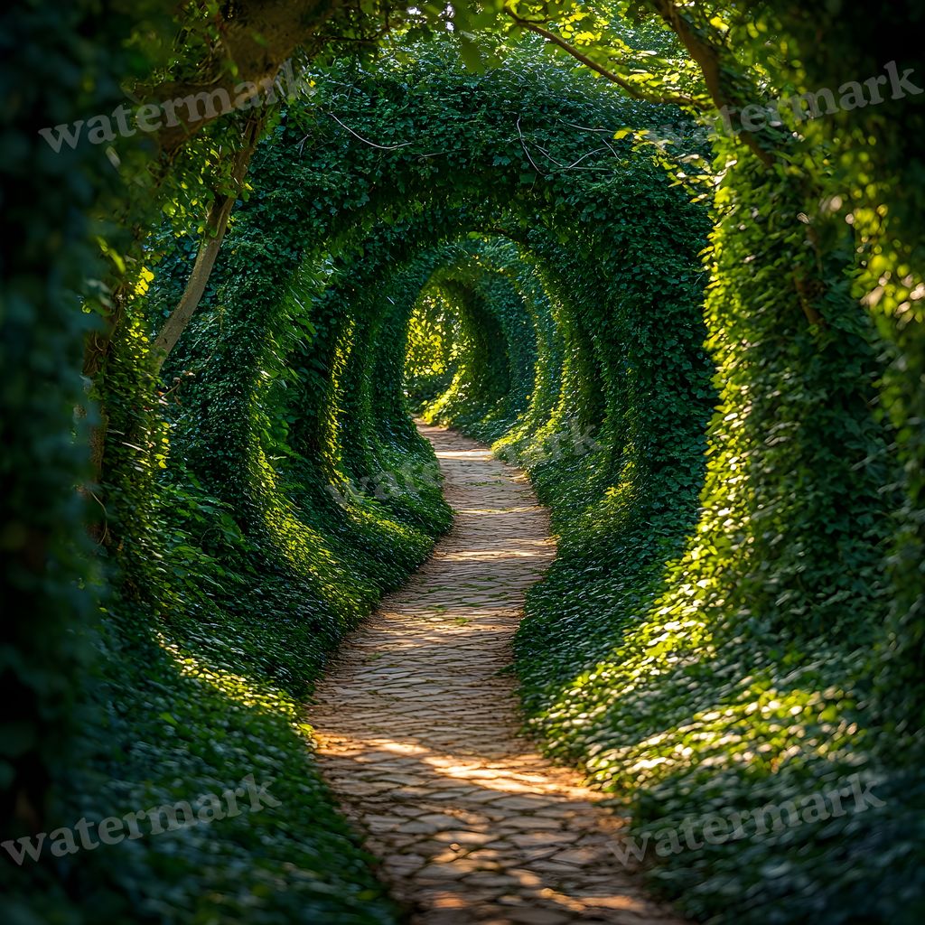 Overgrown Forest digital photo backdrop for photo editing, preview 28