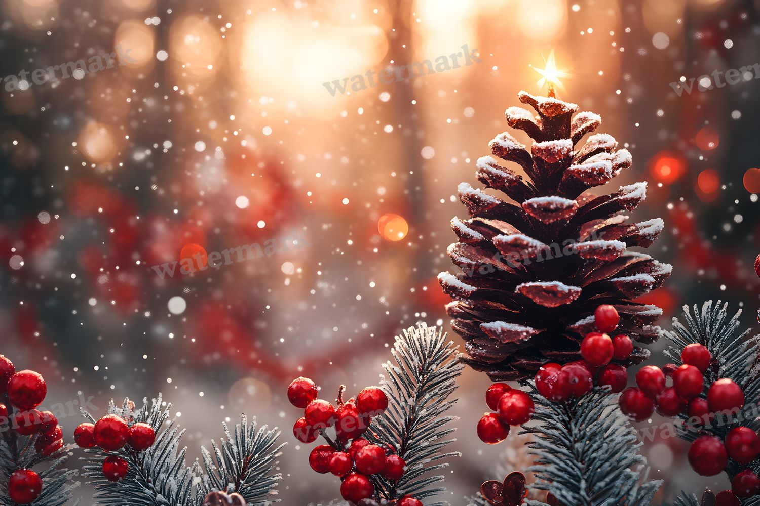 Red Christmas Backdrop Images