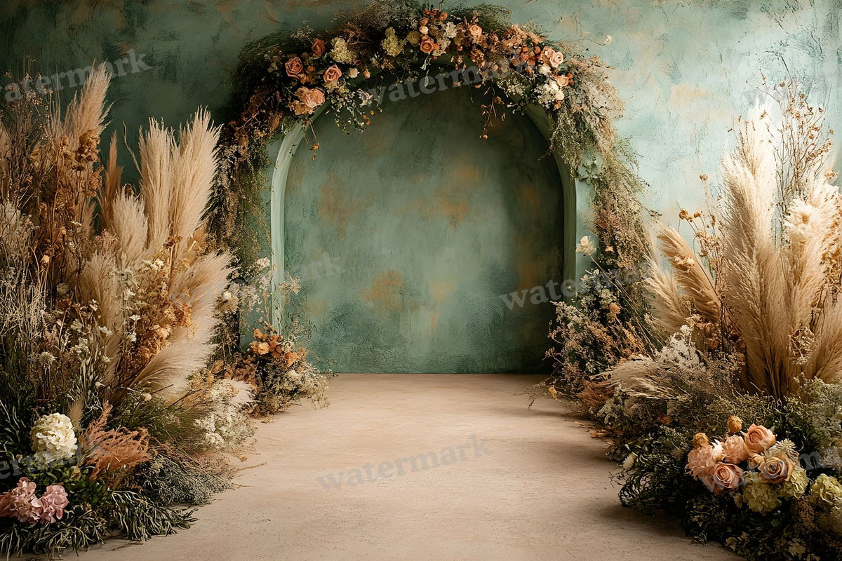 Boho Olive Arch Backdrop Images