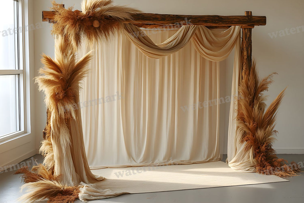 Boho Pampaarch Backdrop Images