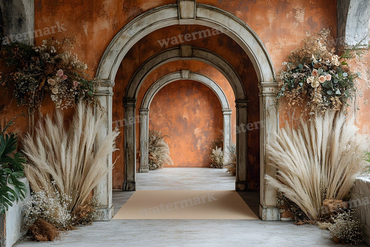 Boho Sunset Arch Backdrop Images
