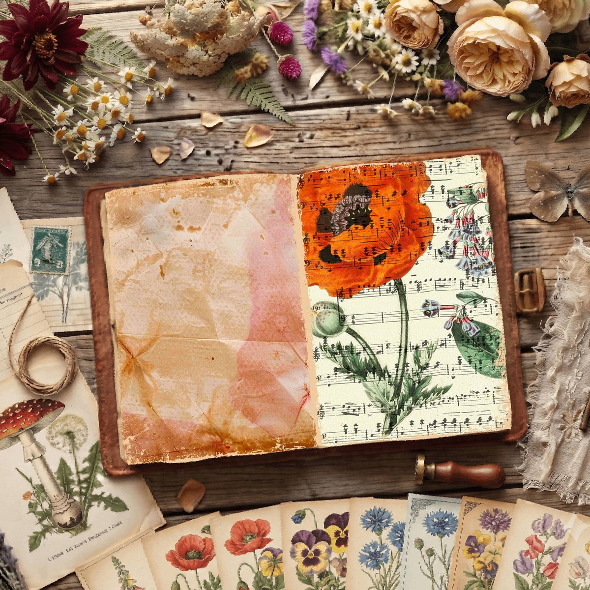 Botanical Illustrations Digital Papers