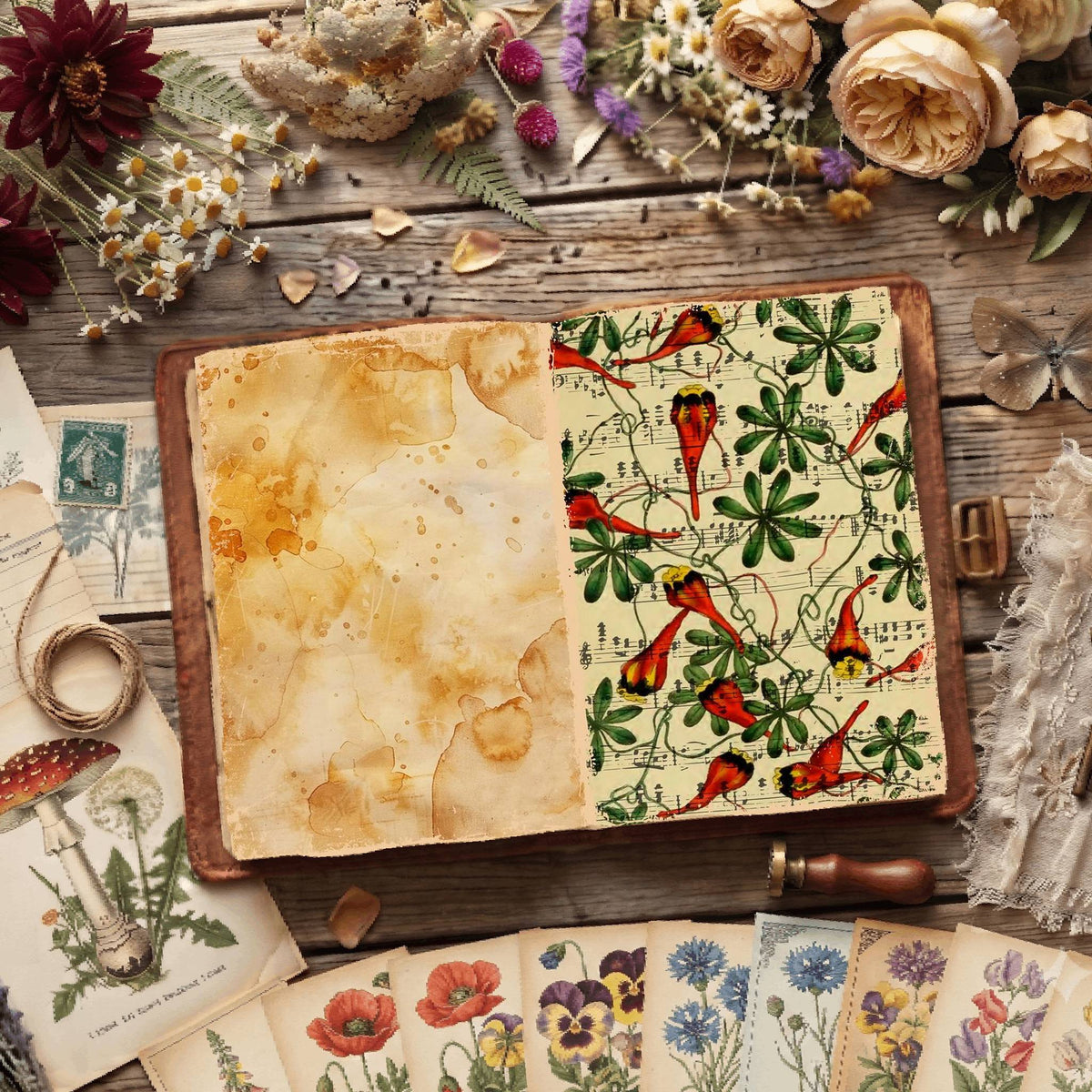 Botanical Illustrations Digital Papers