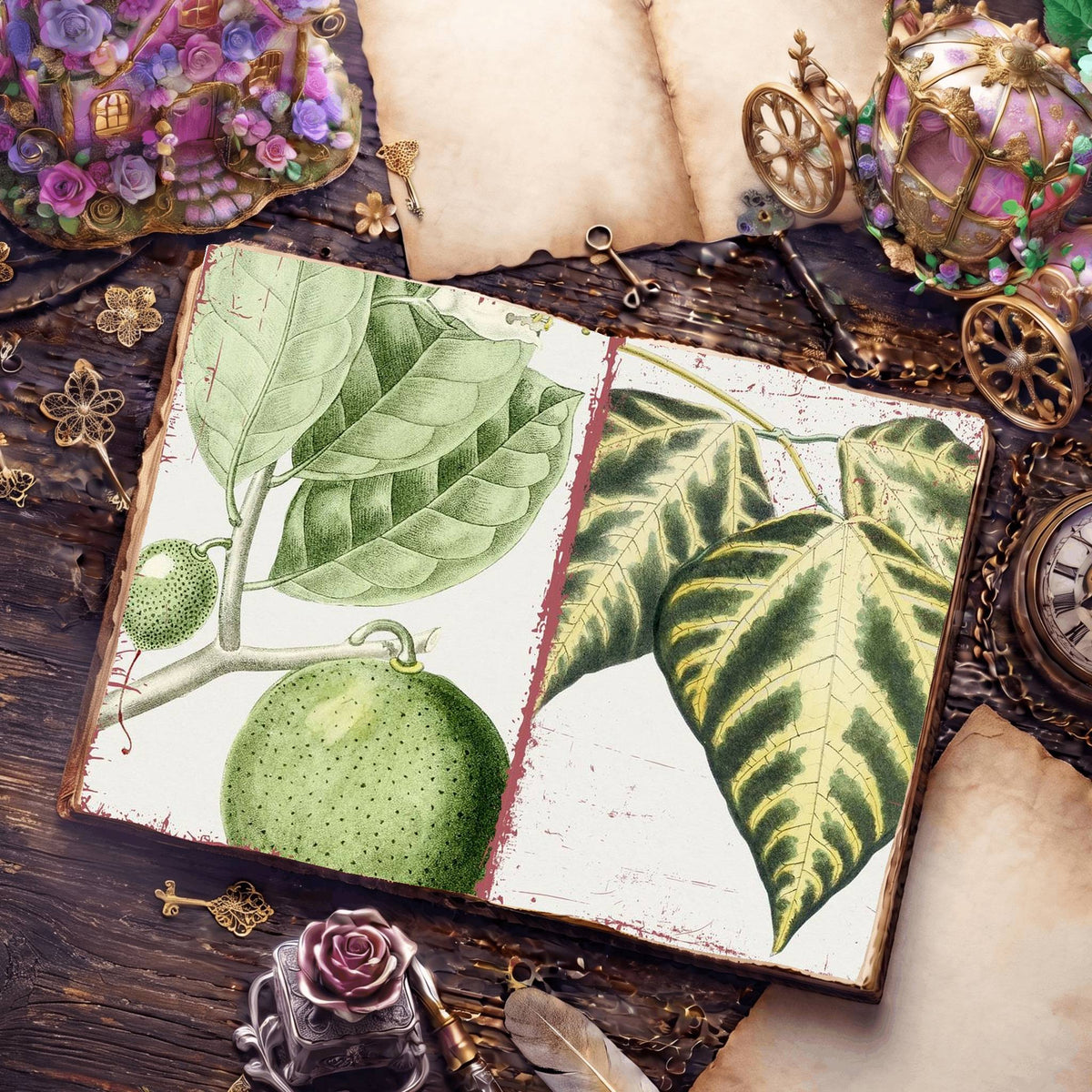 Botanical Illustrations Digital Papers
