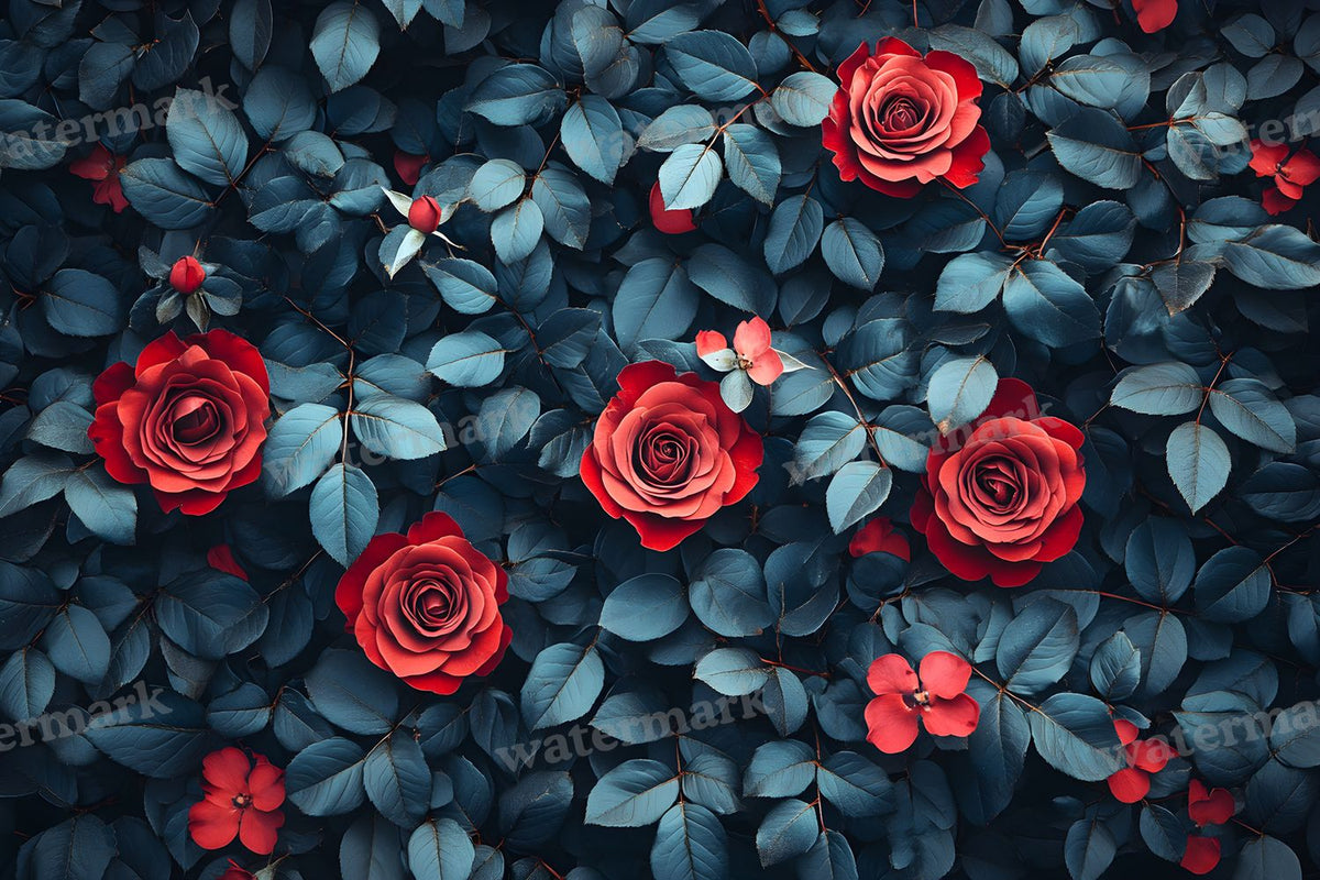 Burgundy Rose Arrangement Backdrop Images