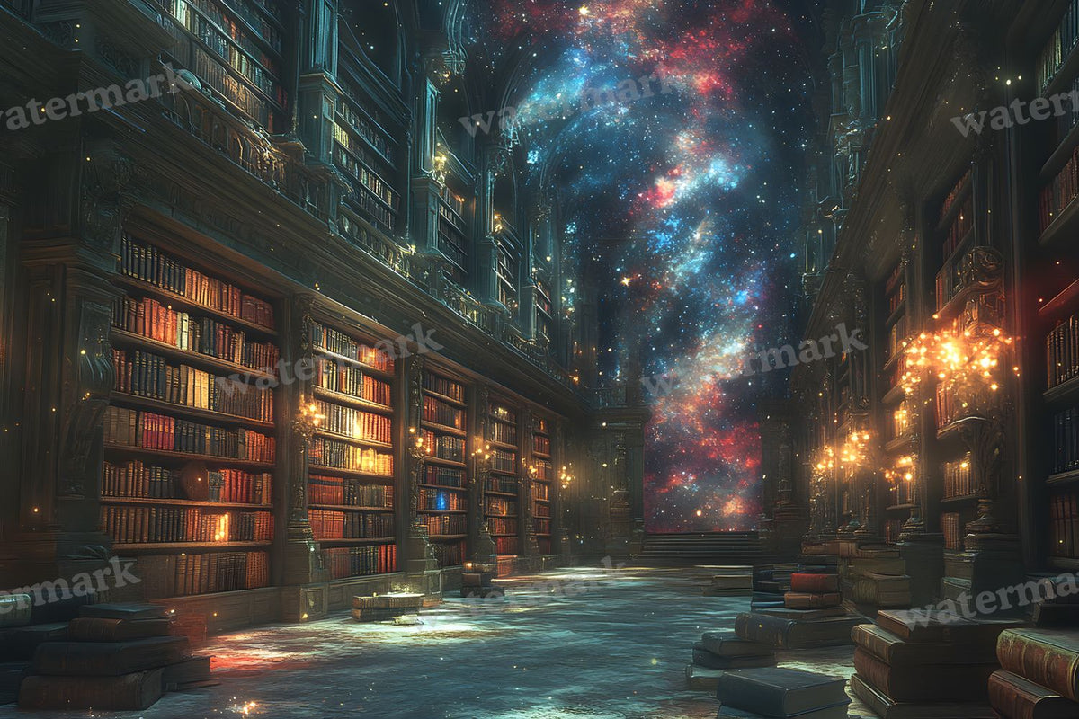Celestial Library Dream Backdrop Images