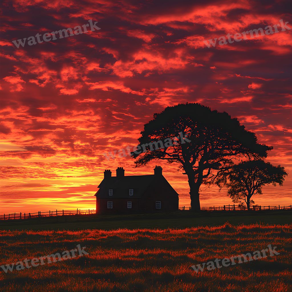 Countryside Silhouette Backdrop Images