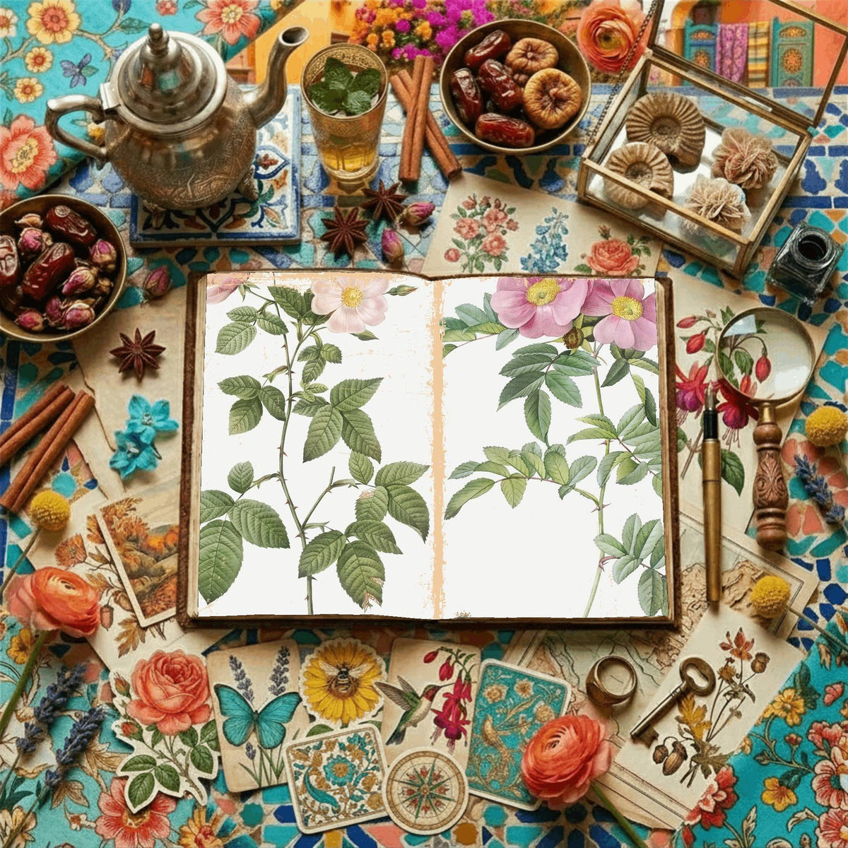 Floral Illustrations Digital Papers