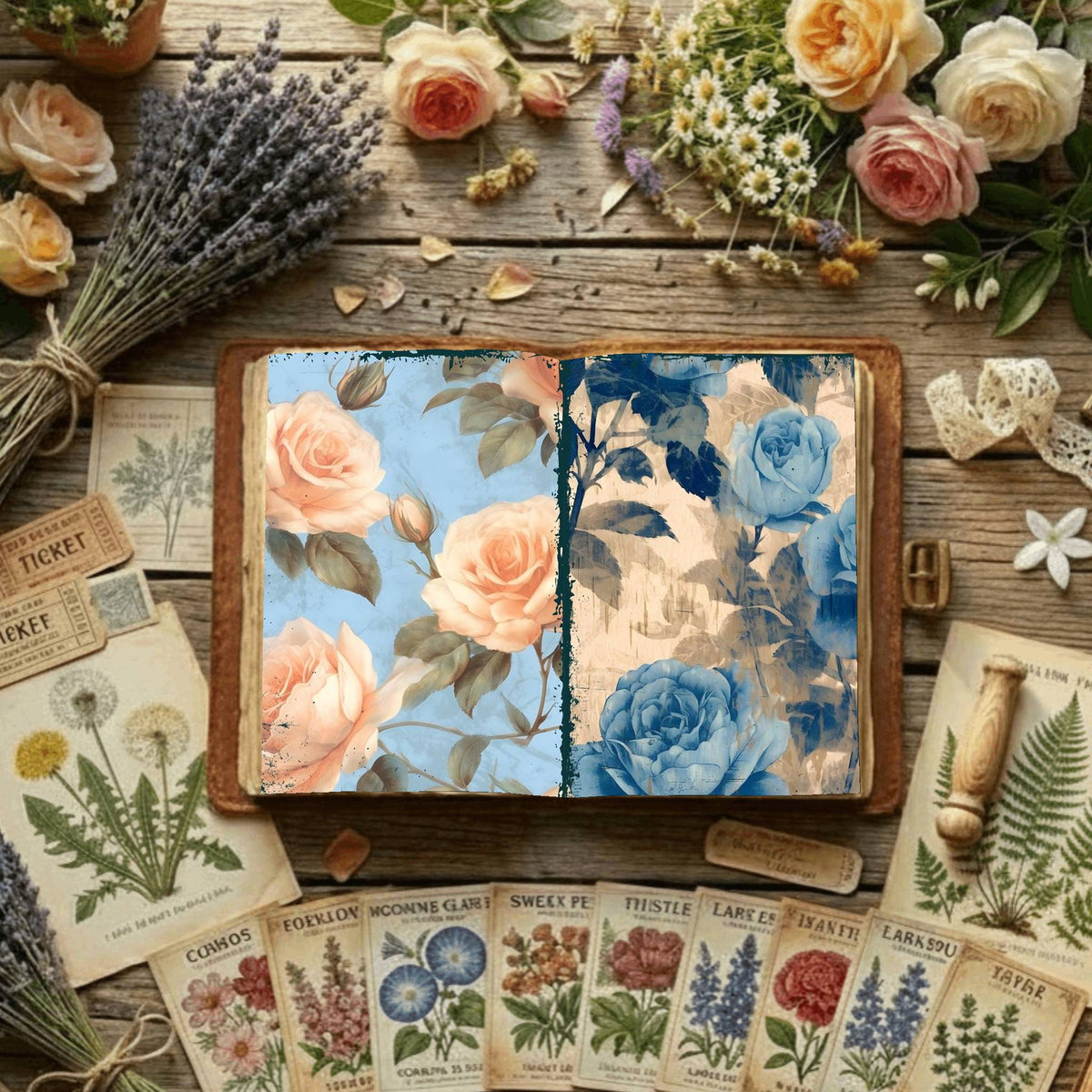 Floral Digital Papers