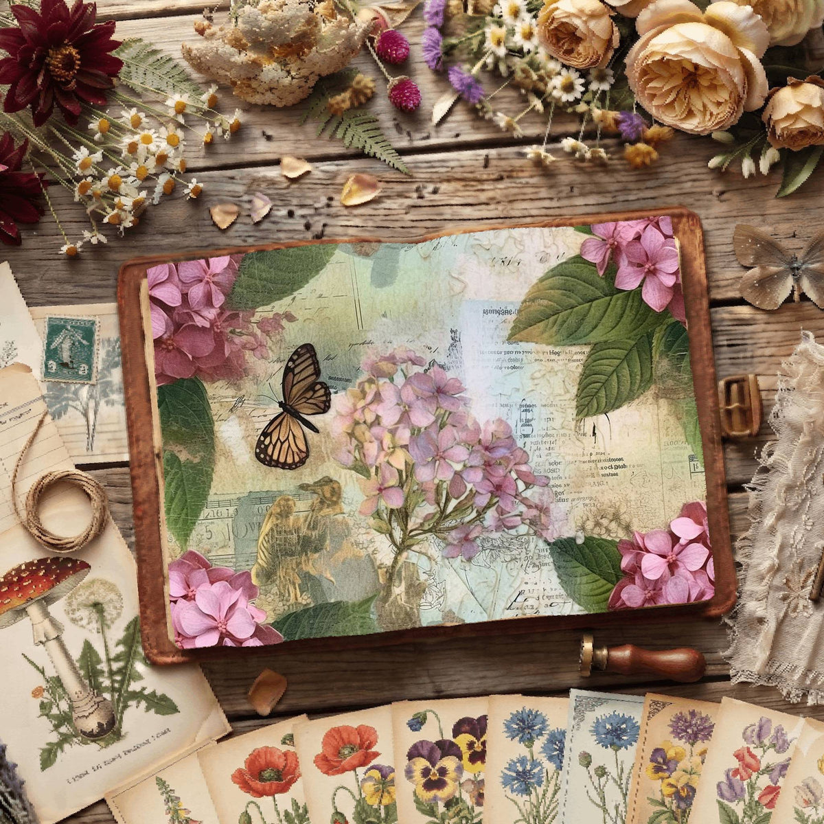 Hydrangea Flower Digital Papers