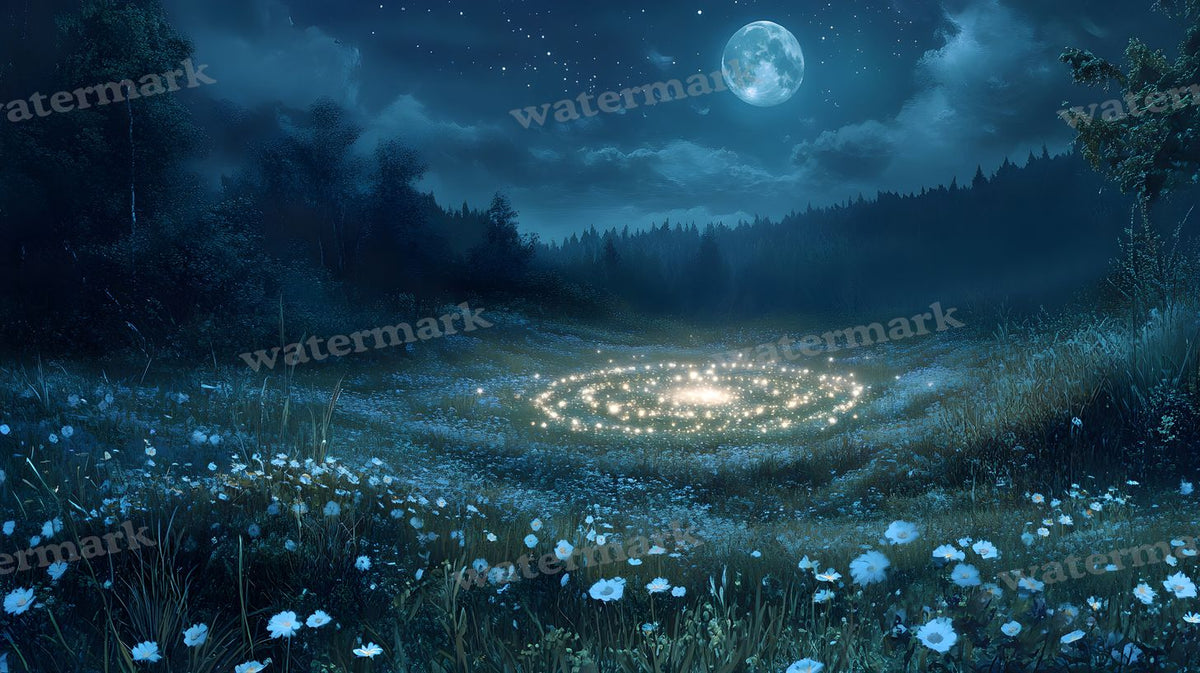 Moonlit Meadow Backdrop Images