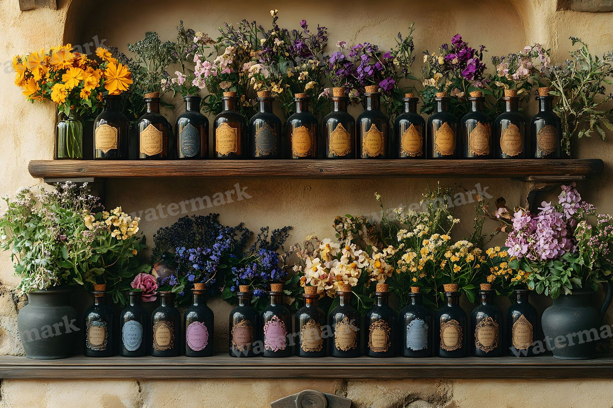 Witch Apothecary Scene Backdrop Images