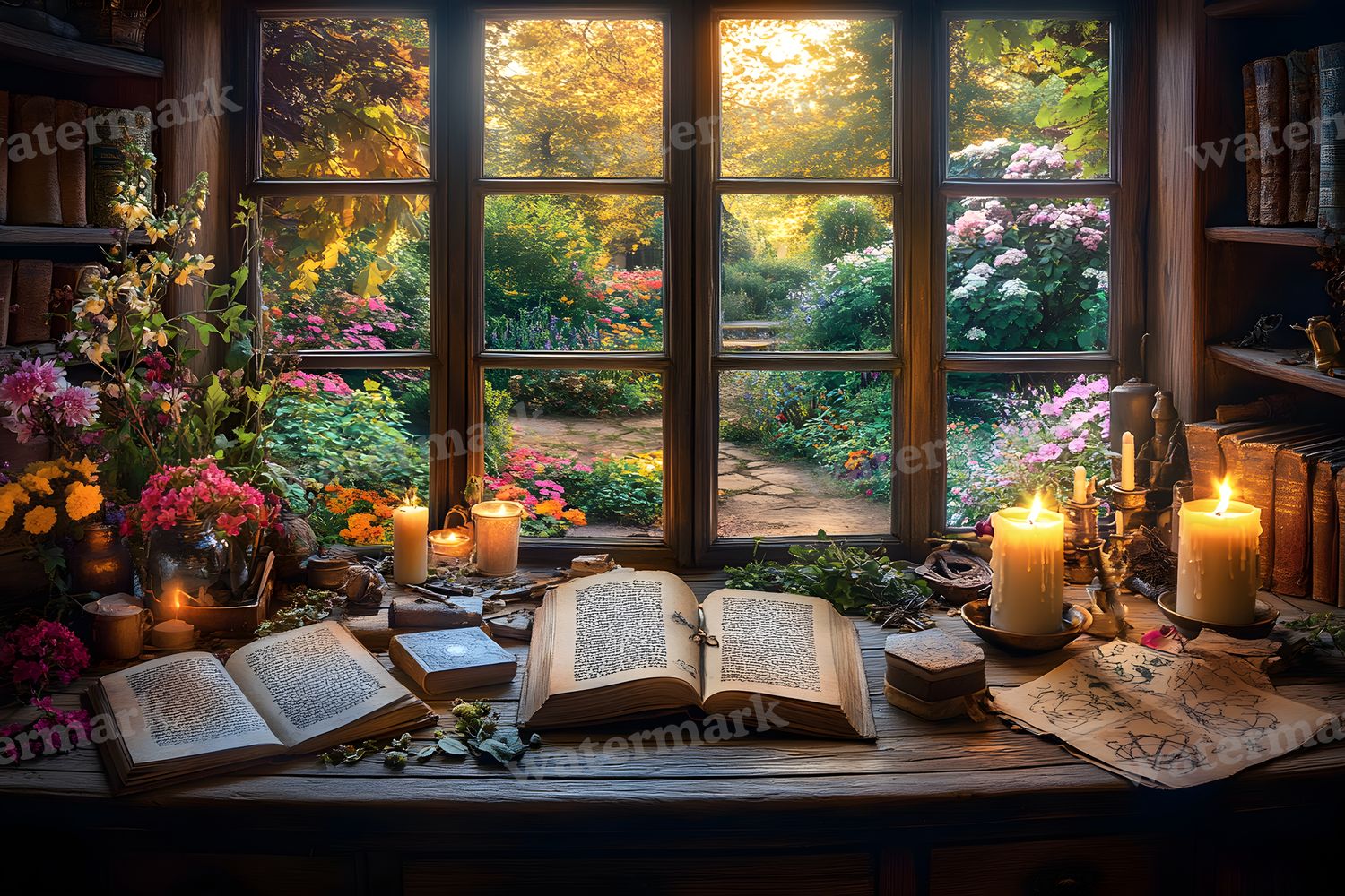 Witch’Study Desk Backdrop Images