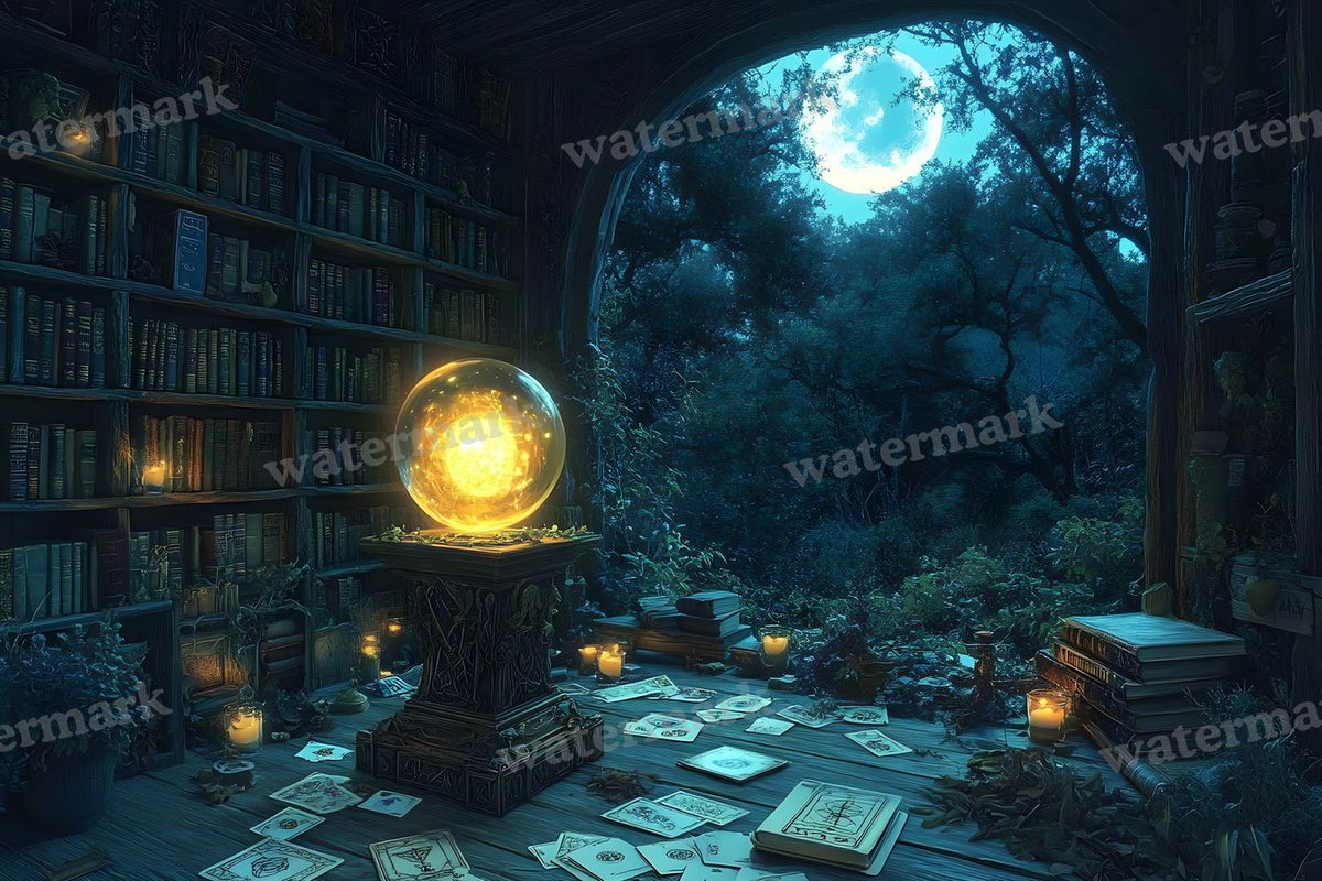 Witchs Crystal Ball Backdrop Images