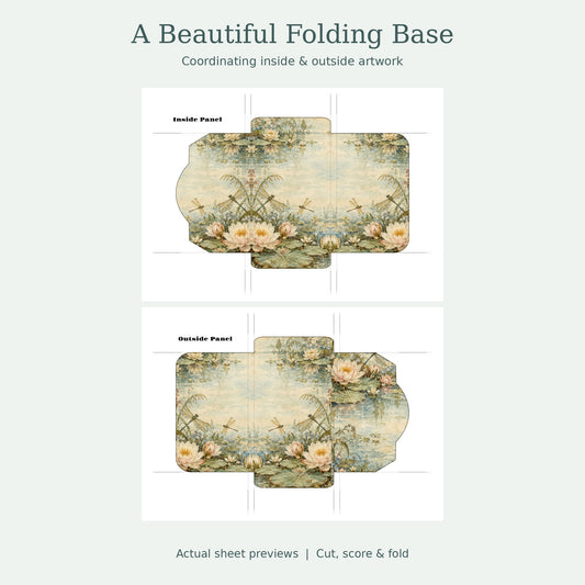 Dragonfly Pond & Waterlily - Printable Folio Kit, A4 & US Letter PDF