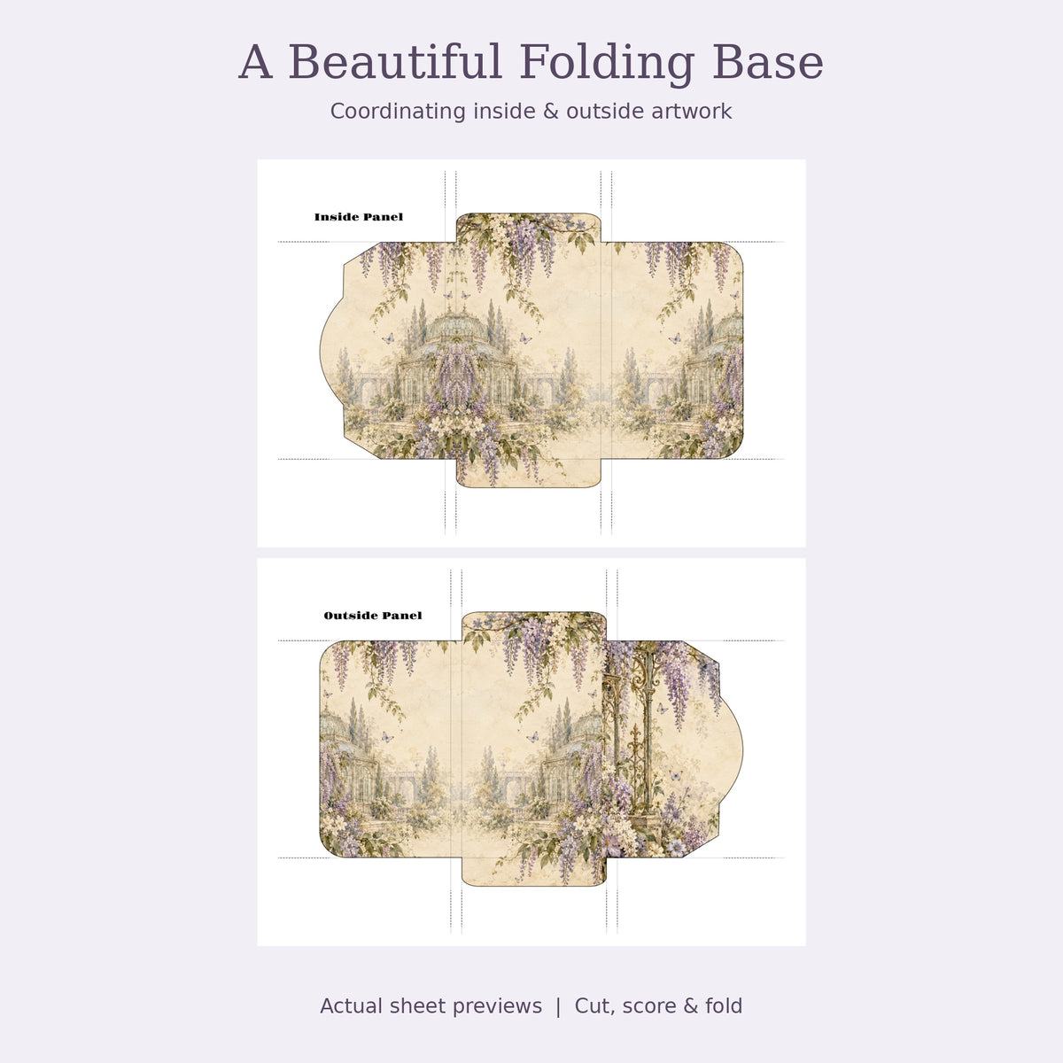 Wisteria & Secret Conservatory - Printable Folio Kit, A4 & US Letter PDF