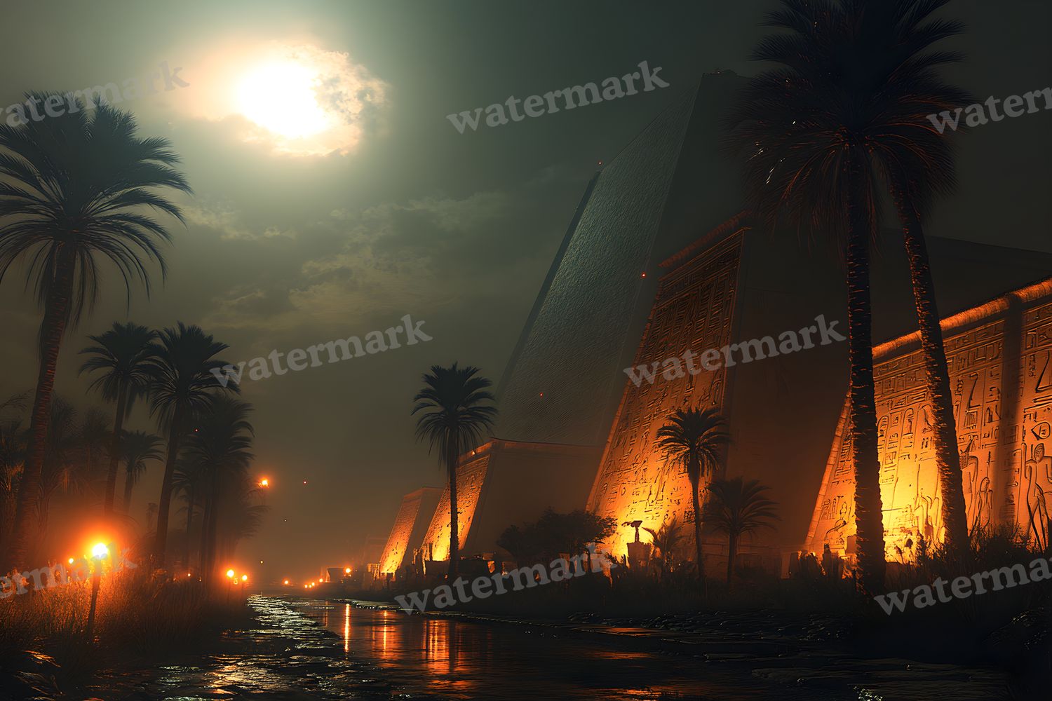 Ancient Egyptian Night Backdrop Images