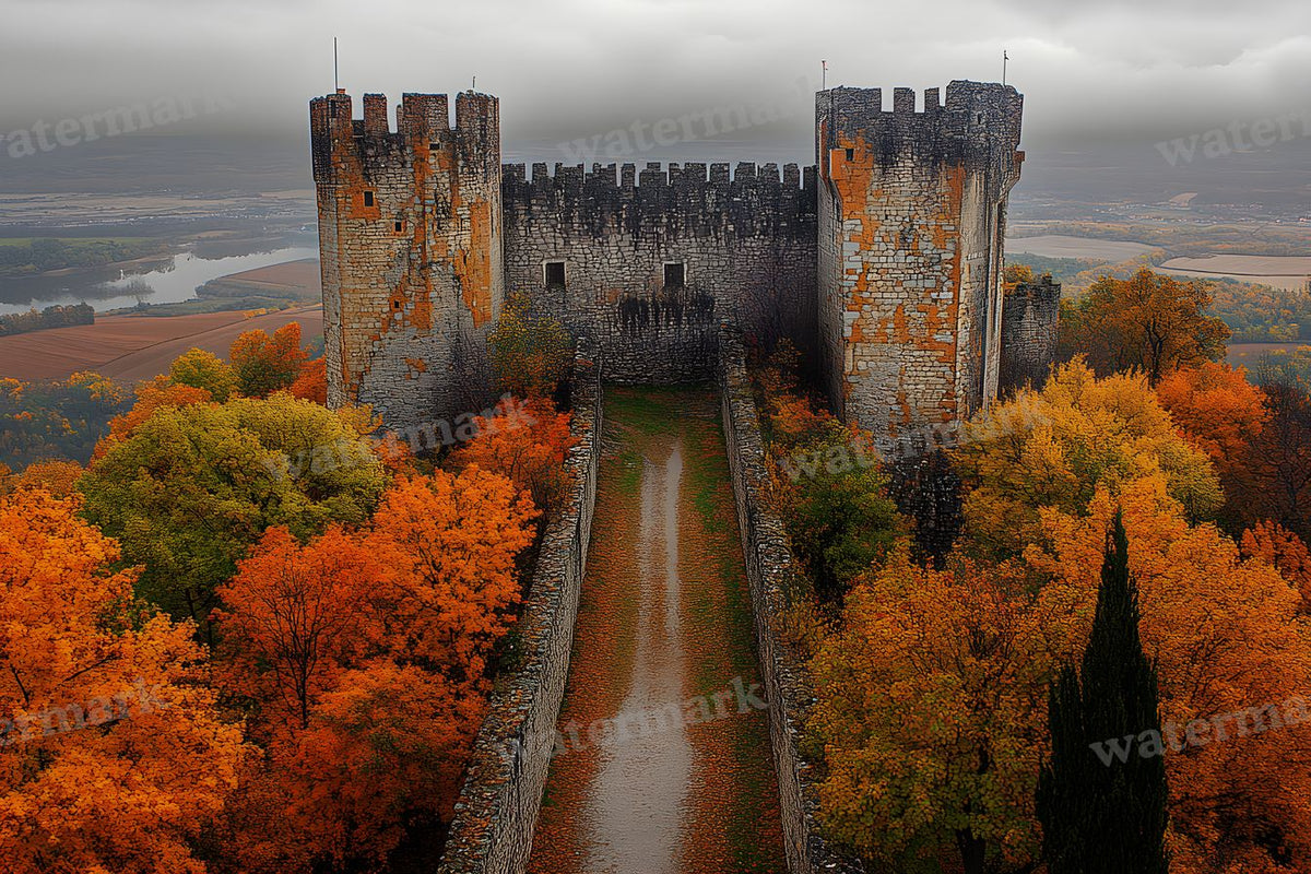 Autumn Castle Wallpov Backdrop Images