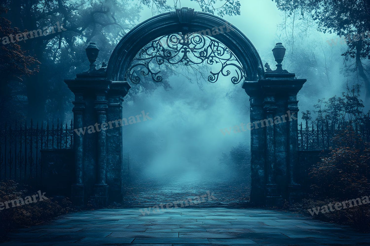 Spooky Forest digital photo backdrop for photo editing, preview 29