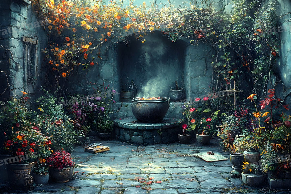 Wicked Witch Garden Backdrop Images