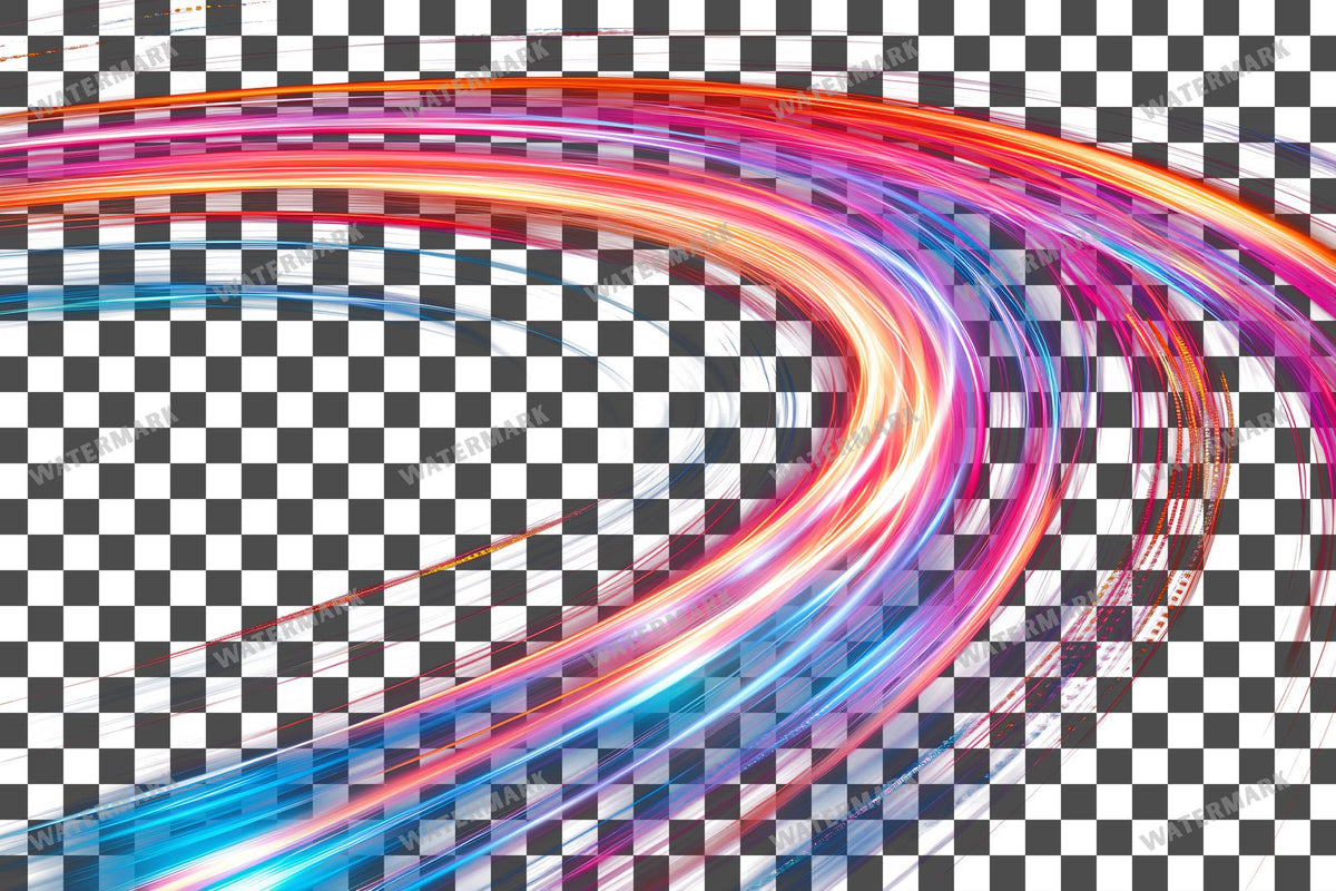 Abstract Light Streaks Transparent Overlay Pngs