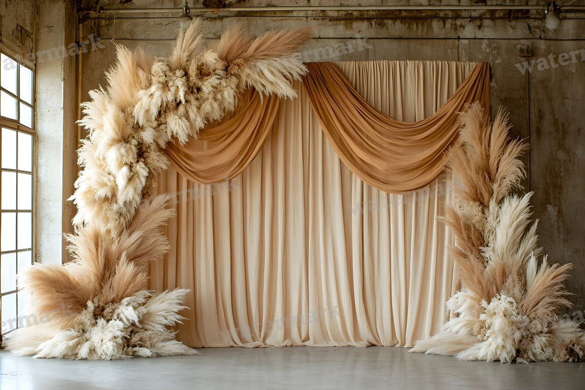 Boho Pampaarch Backdrop Images