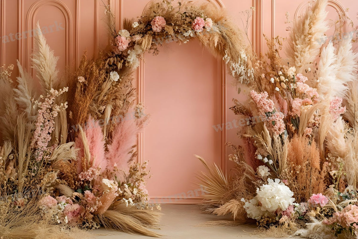 Boho Pink Arch Backdrop Images