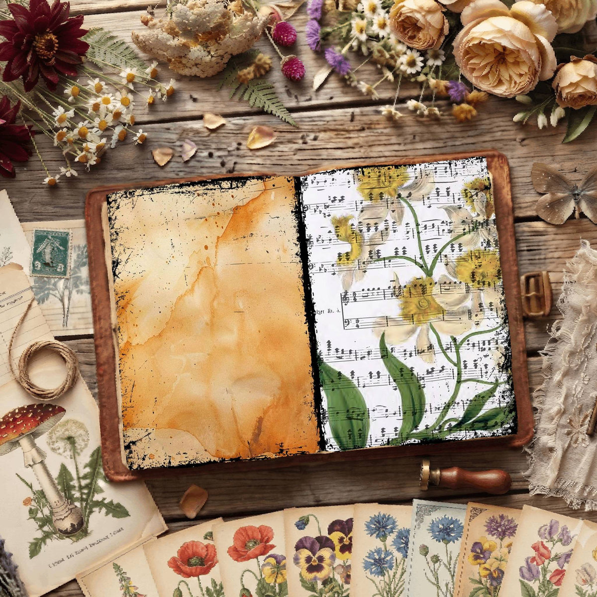 Botanical Illustrations Digital Papers
