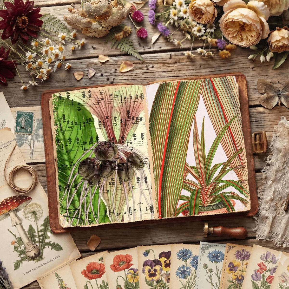 Botanical Illustrations Digital Papers