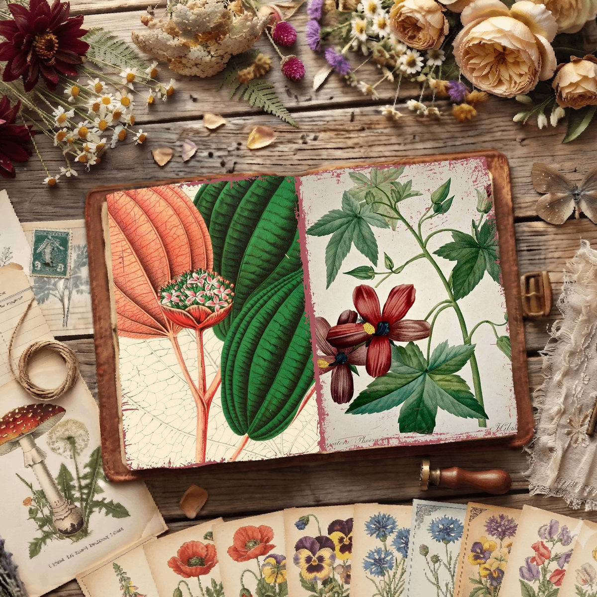 Botanical Illustrations Digital Papers