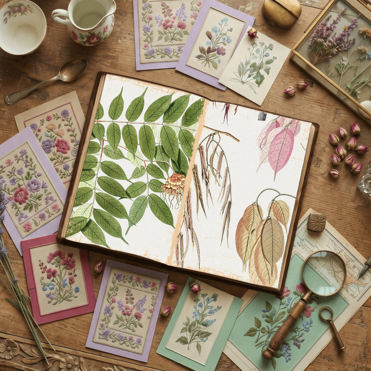 Botanical Illustrations Digital Papers