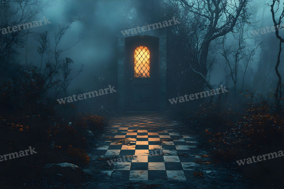 Checkered Garden Path Backdrop Images