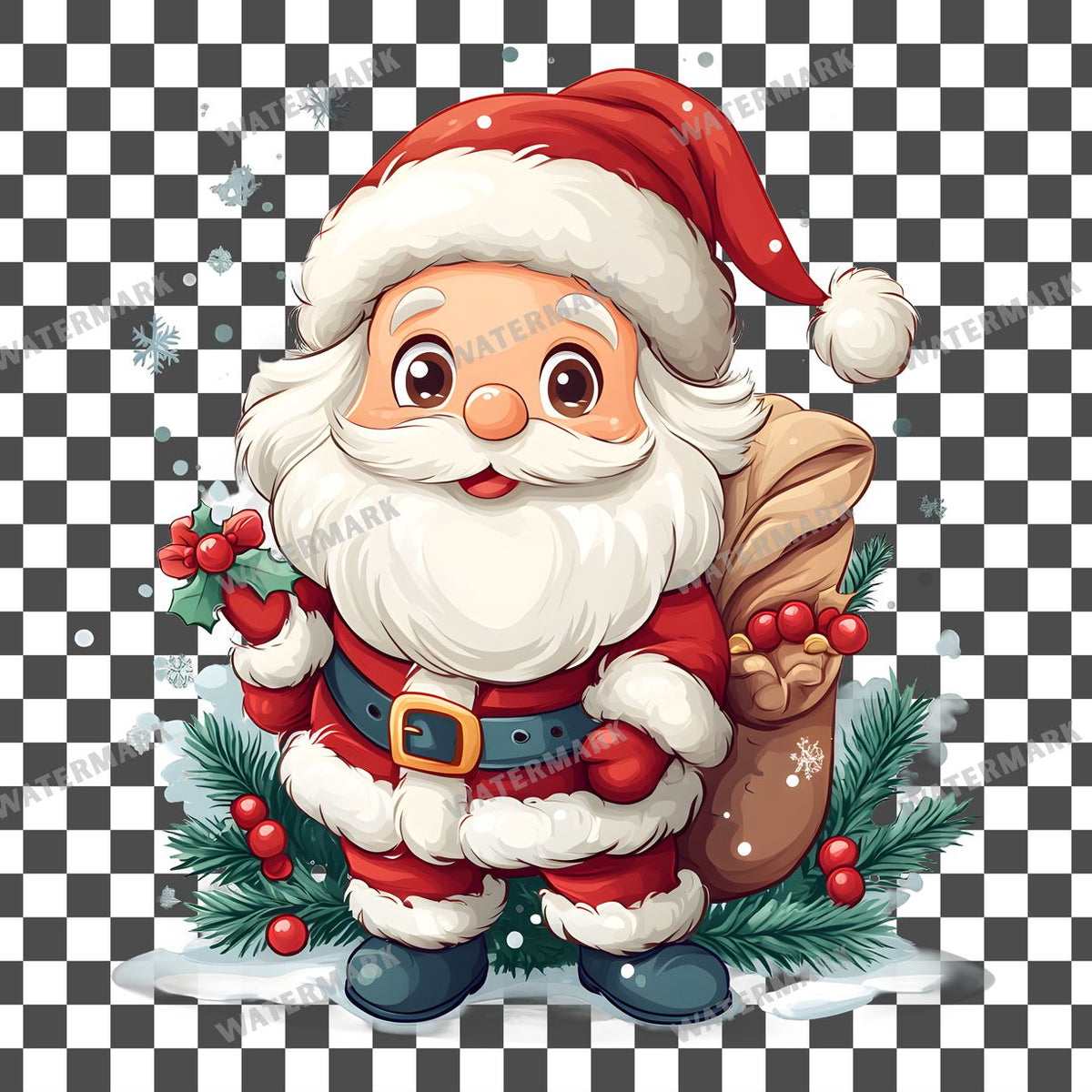 Christmas Kawaii Style Clipart Pngs
