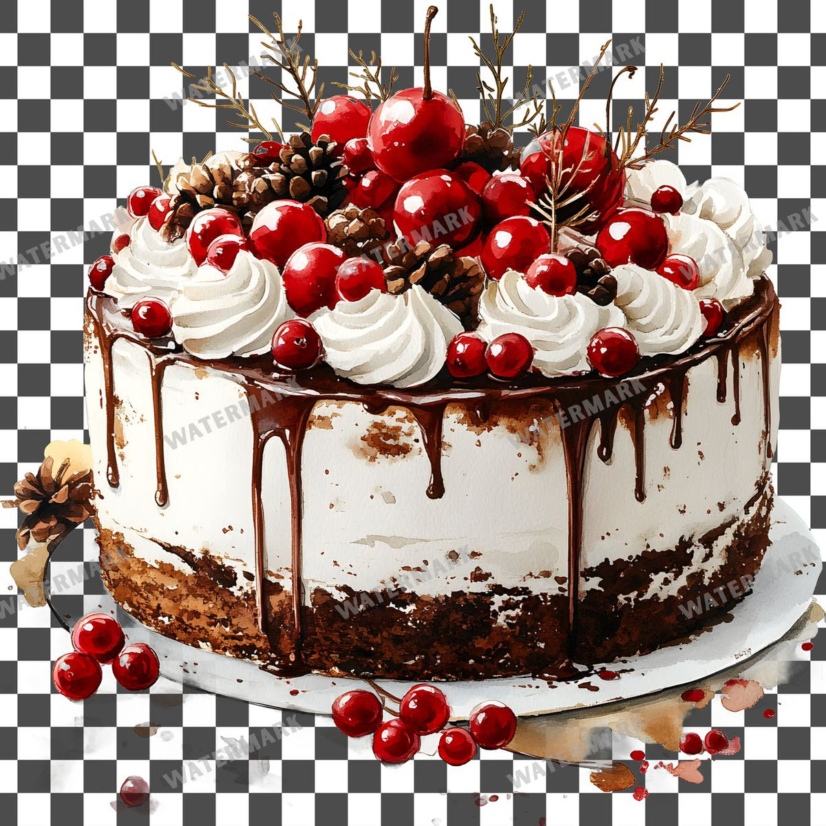 Christmas Kawaii Style Clipart Pngs