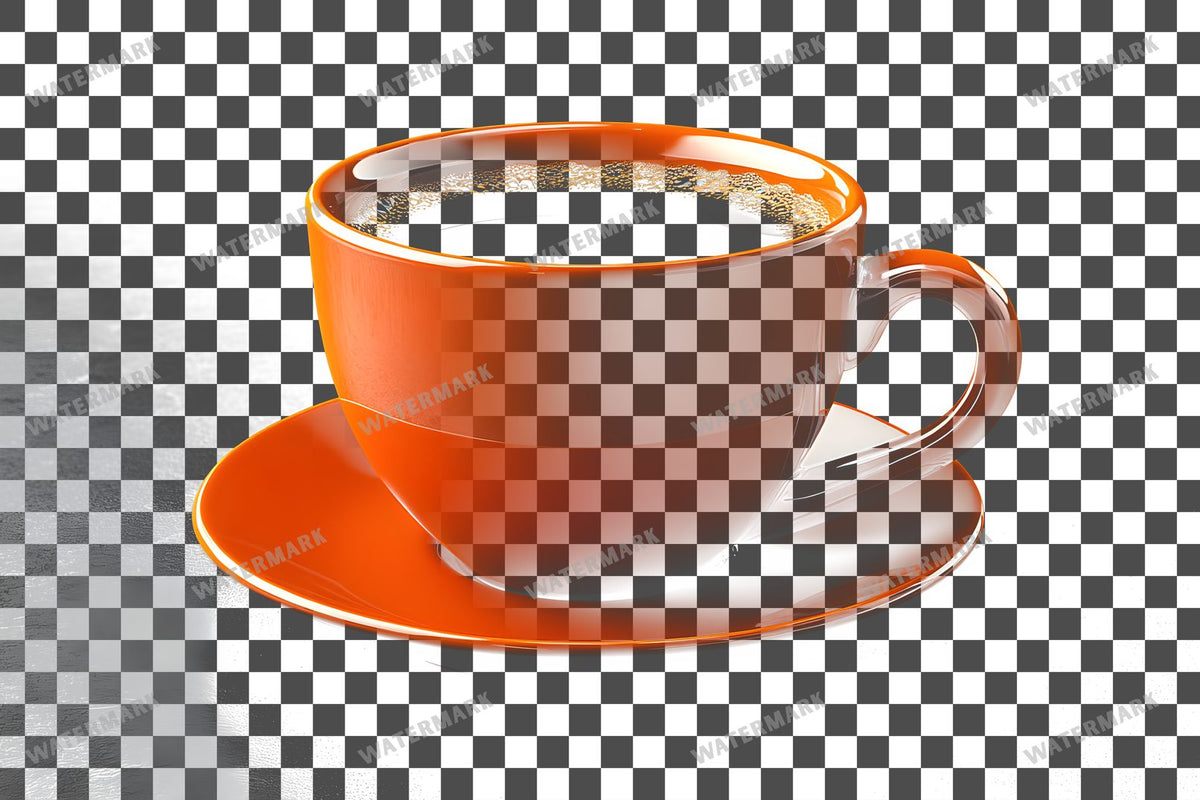 Coffee Cup PNG overlay on a transparent checkered background, preview 30