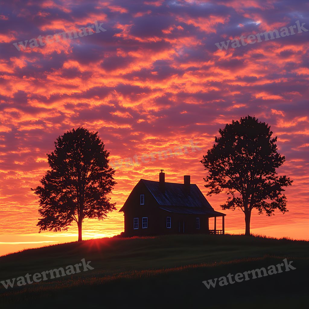 Countryside Silhouette Backdrop Images