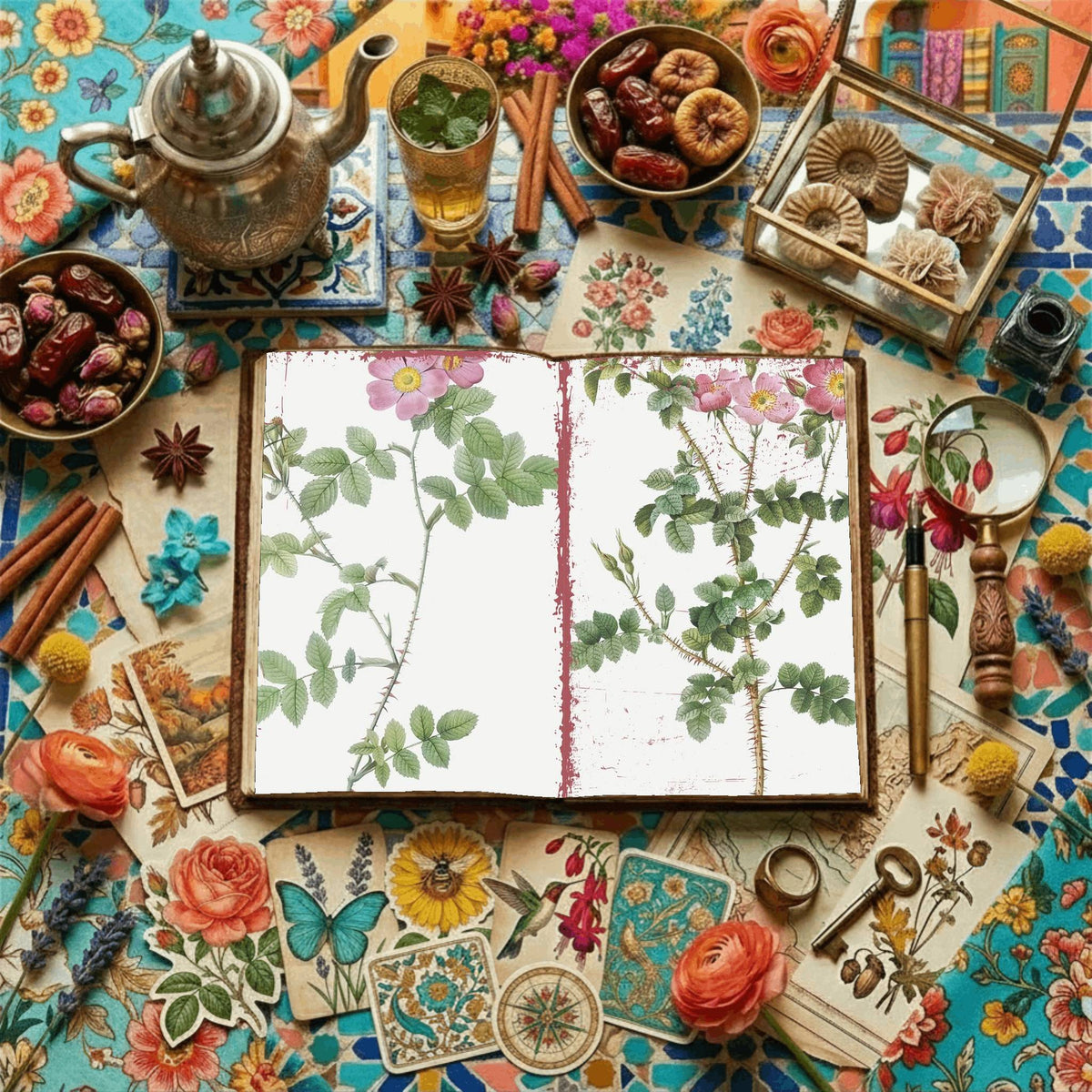 Floral Illustrations Digital Papers