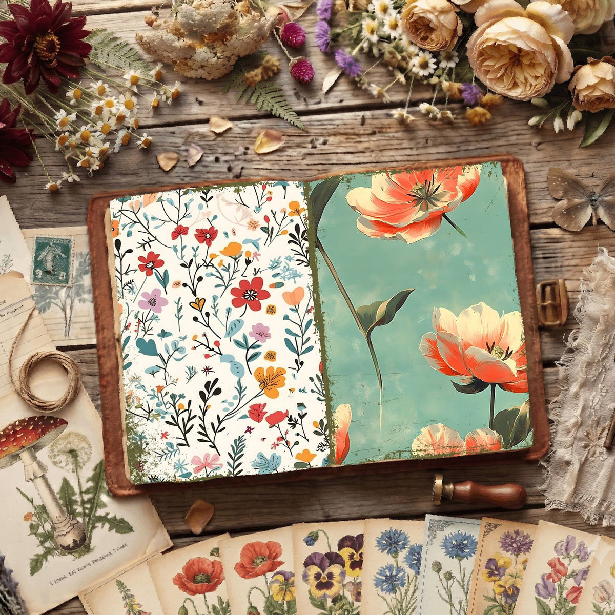 Floral Digital Papers