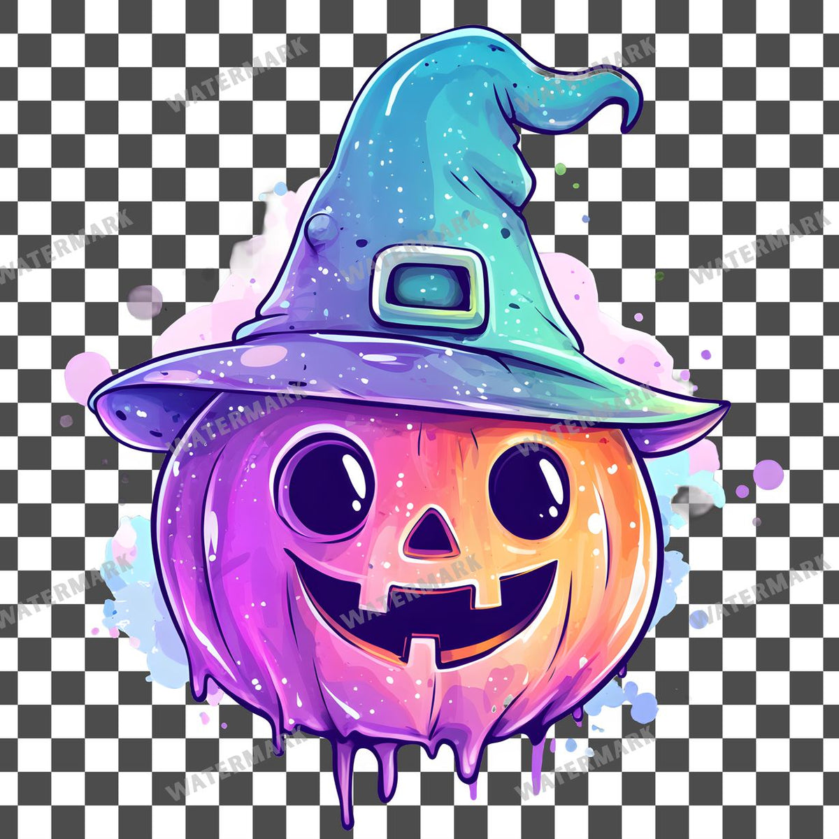 Halloween Kawaii Style Clipart Pngs
