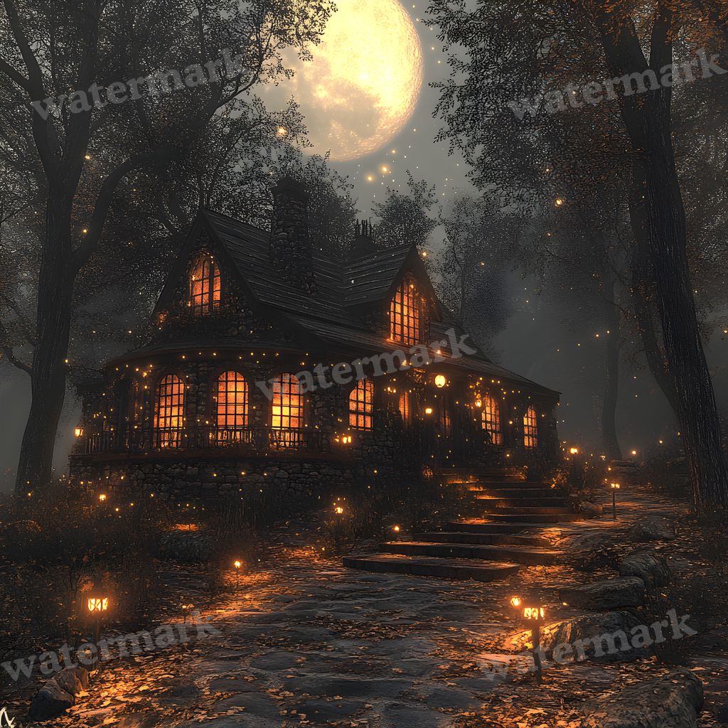 Moonlit Clearing Backdrop Images