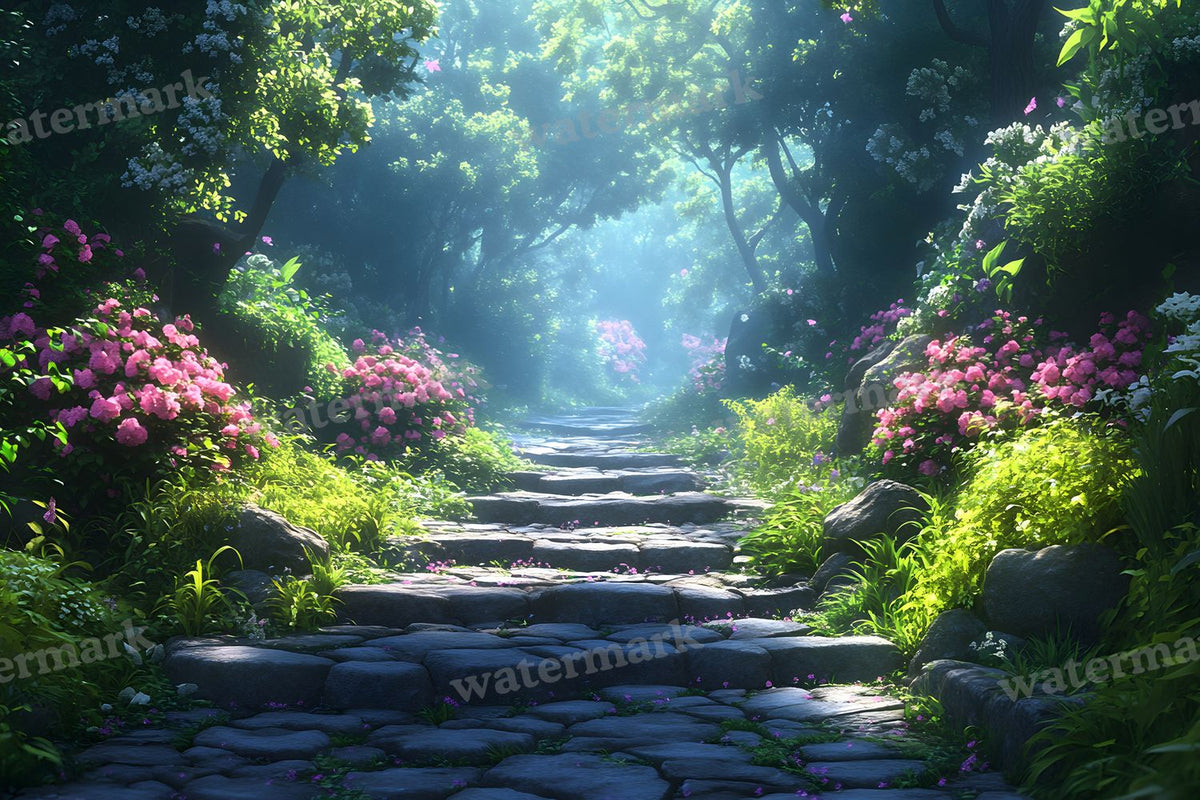 Mystic Fairy Forest digital photo backdrop for photo editing, preview 29