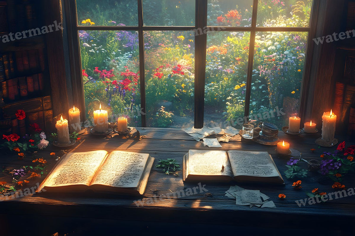 Witch’Study Desk Backdrop Images
